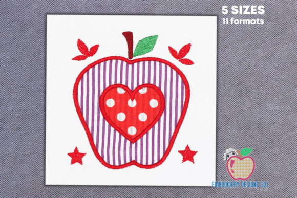 Apple with Hearts Applique for Kids Review