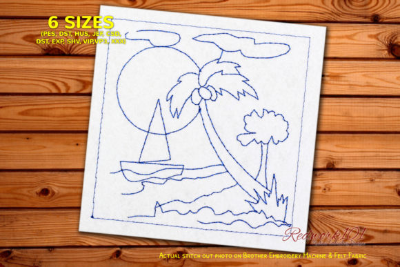 Beach Scene Embroidery Review