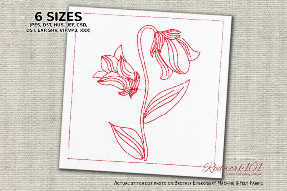 Bluebell Flower Design Redwork Review