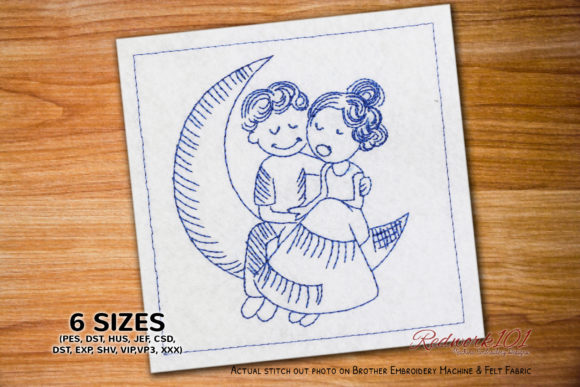 Couple Sitting on Moon Embroidery Review