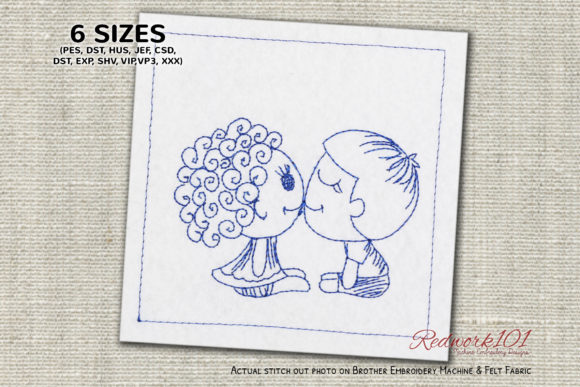 Cute Kids Kissing Lineart Design Review