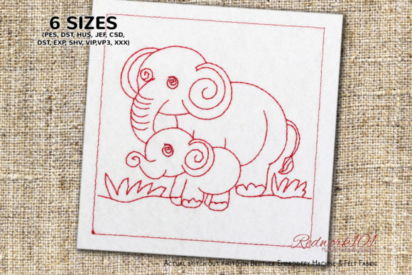 Elephant Family with Baby Elephant Embroidery Review