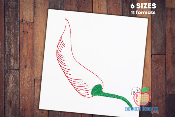 Natural Chili Pepper Sketch Embroidery Review